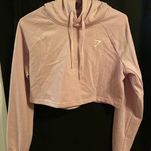 Gymshark Training Cropped Hoodie Sz S New $44 pink Sweatshirt